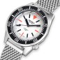 Squale 1521 Full Luminous Militaire Mesh 1521FUMIWT.ME20 Automatic White Dial 500M Men's Diver Watch - Made in Switzerland