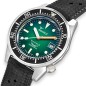 Squale 1521 Green Ray Rubber 1521PROFGR.HT Green Dial Stainless Steel Case 500M Diver Men's Watch - Made in Switzerland