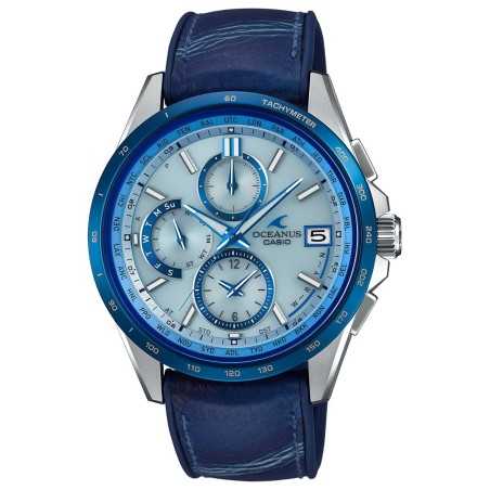 Casio Oceanus OCW-T2600ALB-2AJR JAPAN INDIGO Limited Series Blue Dial Titanium Case Leather Strap Men's Watch - Limited 700 pcs