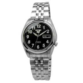 Seiko 5 SNK381K1 SNK381 Automatic 21 Jewels Black Dial Stainless Steel Men's Watch