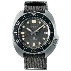 Seiko Prospex SPB237J1 1970 Dive Style Re-Interpretation 24 Jewels Automatic Gray Dial Gray Polyester Strap Men's Driver Watch