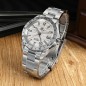 San Martin SN0129-G GMT 24 Jewels Automatic Desert Texture / Silver Gray Dial 316L Stainless Steel 39mm 10ATM Men's Watch