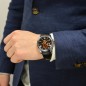 Seiko Premier SNP149P2 Kinetic Perpetual Calendar Black Dial Stainless Steel Case Black Leather Strap Men's Watch