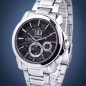 Seiko Premier SNP165P1 Kinetic Perpetual Calendar Black Dial Stainless Steel Men's Watch