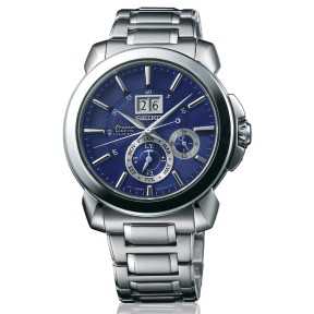 Seiko Premier SNP161P1 Kinetic Perpetual Calendar Blue Dial Stainless Steel Men's Watch