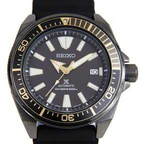 Seiko Prospex SRPB55J1 Automatic Black Dial Date Display Stainless Steel Case Silicone Strap Scuba Men's Diver's Watch