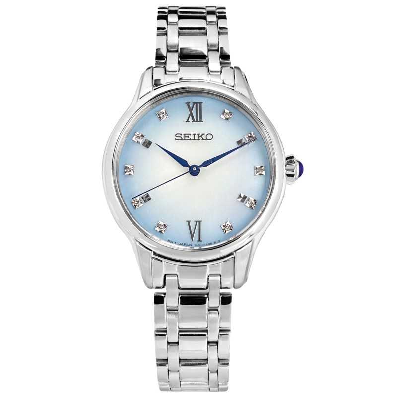 Seiko SRZ539P1 140th Anniversary Blue Dial Stainless Steel Limited Edition Women's Quartz Watch