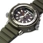 Seiko Prospex SNJ031P1 Urban Safari Arnie Street Series Solar Sports Black Dial Dark Green Silicon Strap Men's Diver Watch