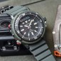 Seiko Prospex SNJ031P1 Urban Safari Arnie Street Series Solar Sports Black Dial Dark Green Silicon Strap Men's Diver Watch