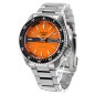 Seiko 5 Sports SBSA219 SRPK11 Automatic Orange Dial Day Date Display Stainless Steel Men's Watch - Made in Japan