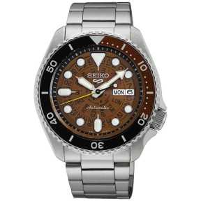 Seiko 5 Sports SRPJ47K1 SKX Sports Style 24 Jewels Automatic Brown Translucent Dial Day Date Display Men's Watch