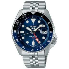 Seiko 5 Sports SSK003K1 'Blueberry' 42.5 mm GMT 24 Jewels Automatic Blue Dial Stainless Steel Men's Watch