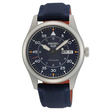 Seiko 5 Sports SRPH31K1 Military Flieger 24 Jewels Automatic Blue Dial Stainless Steel Blue Nylon Strap Men's Watch