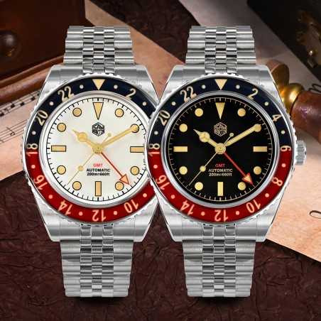 San Martin SN0005-GMT-2 25 Jewels Automatic 316L Stainless Steel 40mm 20 ATM Men's Diver Watch