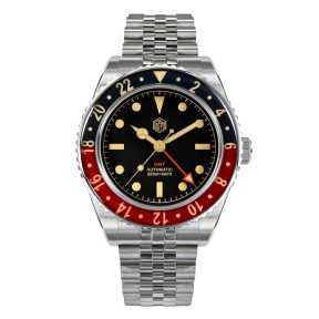 San Martin SN0005-GMT-2 25 Jewels Automatic 316L Stainless Steel 40mm 20 ATM Men's Diver Watch