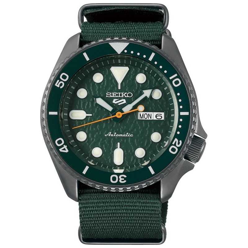 Seiko 5 SRPD77K1 SRPD77K Automatic 24 Jewels Green Dial Stainless Steel Men's Watch
