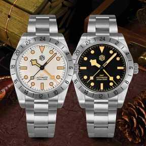 San Martin SN0054-G BB GMT 25 Jewels Automatic 316L Stainless Steel 39mm 10ATM Men's Sports Watch