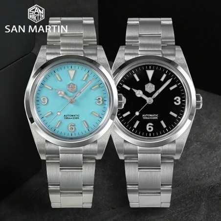 San Martin SN021-G-B1 BB36 Explore Climbing 25 Jewels Automatic 3-6-9 Dial 316L Stainless Steel 37mm 10 ATM Men's Sports Watch