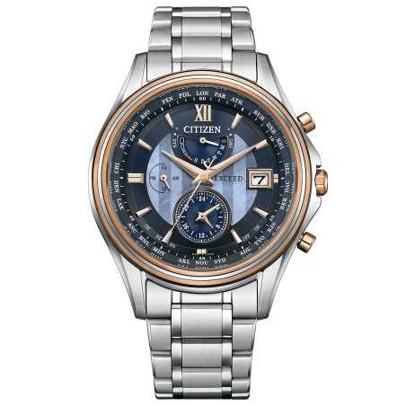 Citizen Exceed AT9134-76F Photovoltaic Eco-Drive Black / Blue Dial Titanium Men's Watch - 45th Anniversary Limited 300 pcs