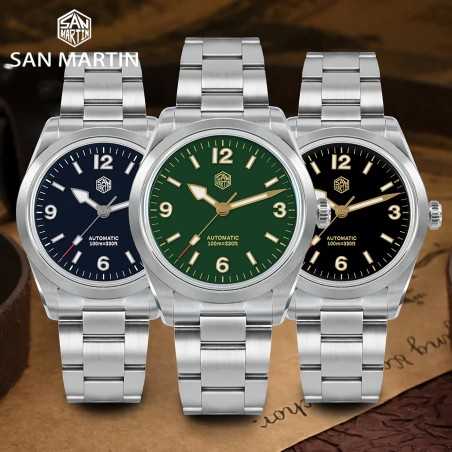 San Martin SN0107-G4 Explore Climbing Series NH35 24 Jewels Automatic 316L Stainless Steel 38mm 10ATM Men's Sport Watch