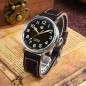 San Martin SN095-G-X Automatic Gradient Brown Dial 316L Stainless Steel Case Brown Leather Strap 40mm 10ATM Men's Pilot Watch