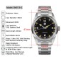 San Martin SN0113-G 1957 Retro 24 Jewels Automatic Matte Black Dial 316L Stainless Steel 38mm 10 ATM Men's Tool Watch