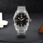 San Martin SN0113-G 1957 Retro 24 Jewels Automatic Matte Black Dial 316L Stainless Steel 38mm 10 ATM Men's Tool Watch