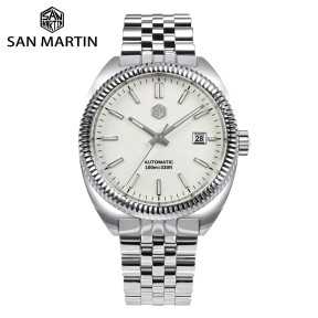 San Martin SN0069-G 22 Jewels Automatic 316L Stainless Steel Case Carving Bezel 40mm 10ATM Men's Sport Watch