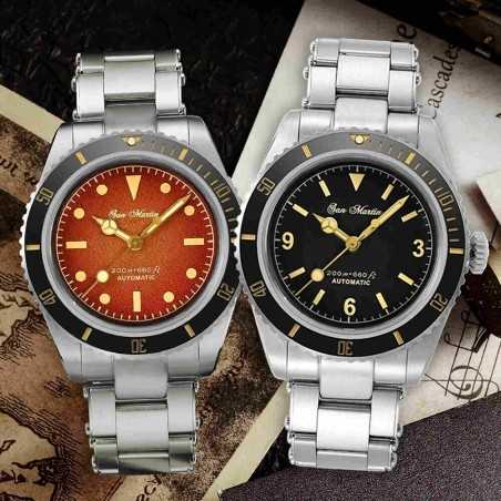 San Martin SN004-G V2 6200 Retro Water Ghost 22 Jewels Automatic 316L Stainless Steel 38mm 20ATM Men's Diver Watch