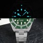 San Martin SN0008-G-B BB58 24 Jewels Automatic Gray / Green Dial Ceramic Bezel 316L Stainless Steel 40mm 20ATM Men's Diver Watch