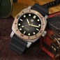 San Martin SN0125T Automatic Black Dial Titanium Case Cusn8 Bronze Bezel Rubber Strap 42mm 20ATM Men's Diver Watch