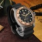 San Martin SN0125T Automatic Black Dial Titanium Case Cusn8 Bronze Bezel Rubber Strap 42mm 20ATM Men's Diver Watch