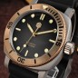 San Martin SN0125T Automatic Black Dial Titanium Case Cusn8 Bronze Bezel Rubber Strap 42mm 20ATM Men's Diver Watch