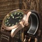 San Martin SN0030-Q V2 YN55A 22 Jewels Automatic Black Dial Bronze Case Leather Strap 39mm 20ATM Men's Pilot Watch