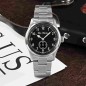 San Martin SN034-G3 RONDA 6004 Quartz Black Dial 316L Stainless Steel Case 37mm 20ATM Men's Pilot Watch