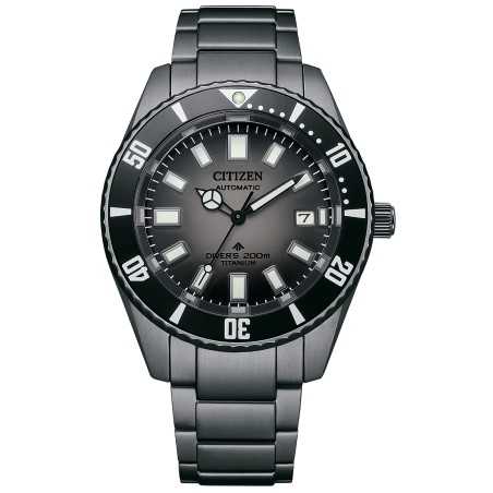 Citizen Promaster Marine NB6025-59H Automatic Gray Dial Date Display Titanium 200M Men's Diver Watch