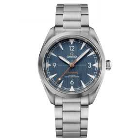 Omega Seamaster Railmaster Co-Axial Master Chronometer 40MM Blue Dial Stainless Steel Men's Watch 220.10.40.20.03.001