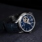 Orient Star Contemporary Semi Skeleton RK-AT0006L Automatic Blue Dial Stainless Steel Case Leather Strap Men's Watch