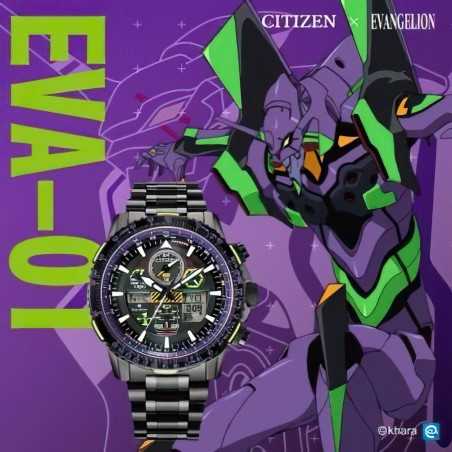 Citizen x Evangelion Promaster JY8138-61E EVA-01 Eco-Drive Radio-Controlled Chronograph LIMITED EDITION Men's Watch