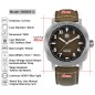 San Martin SN0065-G 22 Jewels Automatic Brown Dial 316L Stainless Steel Case Leather Strap 40mm 10ATM Men's Watch