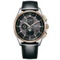 Citizen Attesa BY1004-17X Moon Phase Eco-Drive Atomic Solar Black Dial Titanium Case Leather Strap Men's Sport Watch