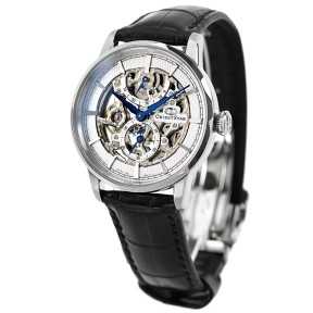 Orient Star F8 Skeleton Hand Winding RK-AZ0002S Automatic Silver Dial Stainless Steel Case Crocodile Leather Men's Watch