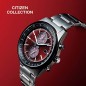 Citizen Jounetsu Collection CA7034-96W Eco-Drive Red Dial Date Display Chronograph Stainless Steel Men's Watch