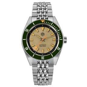 San Martin SN0115 24 Jewels Automatic Brown Dial 316L Stainless Steel 39.5mm 20ATM Men's Diver Watch