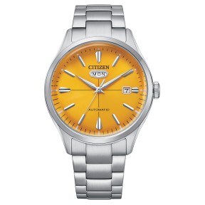 Citizen C7 NH8391-51Z Mechanical Automatic Day/Date Display Yellow Dial Stainless Steel Men's Watch