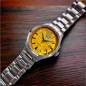 Citizen C7 NH8391-51Z Mechanical Automatic Day/Date Display Yellow Dial Stainless Steel Men's Watch