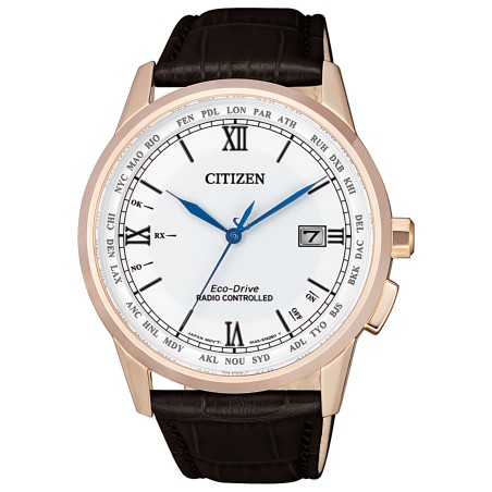 Citizen CB0152-16A Eco-Drive Yuzuru Hanyu Radio Controlled White Dial Stainless Steel Case Leather Strap Men's Watch