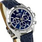 Seiko Spirit SBTR019 Blue Dial Chronograph Stainless Steel Case Blue Leather Strap Men's Quartz Watch