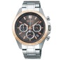 Seiko Spirit SBTR026 Brown Dial Chronograph Stainless Steel Case and Strap Men's Quartz Watch