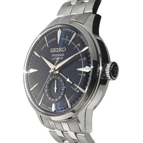 Seiko Presage SSA347J1 Cocktail Time "BLUE MOON" Automatic Blue Textured Dial Stainless Steel Strap JAPAN MADE Watch